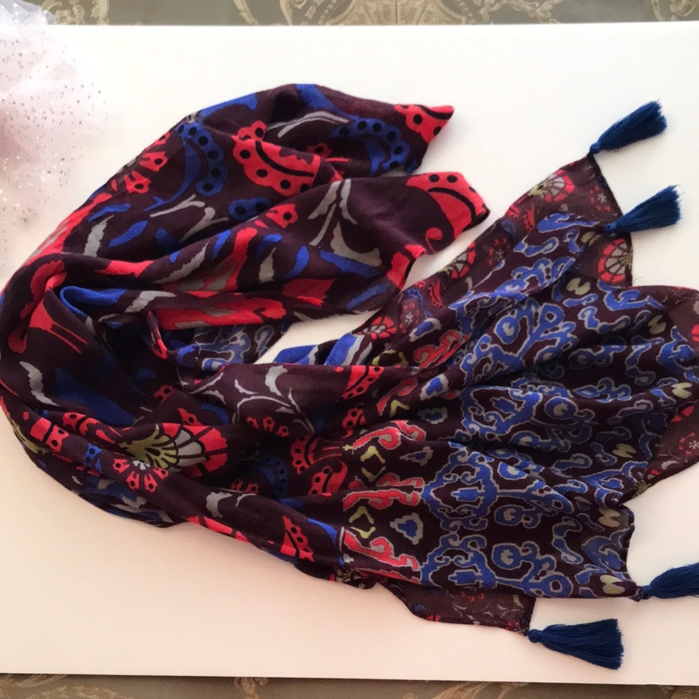 Sam Edelman Scarf Burgundy Multi